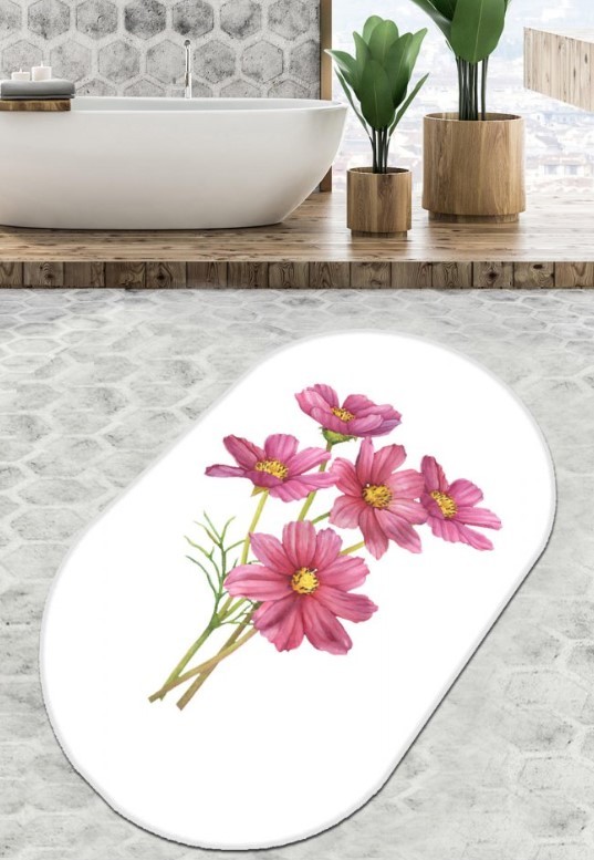 L'essentiel Maison Простирка за бања Sitivo, 80x100cm, бела