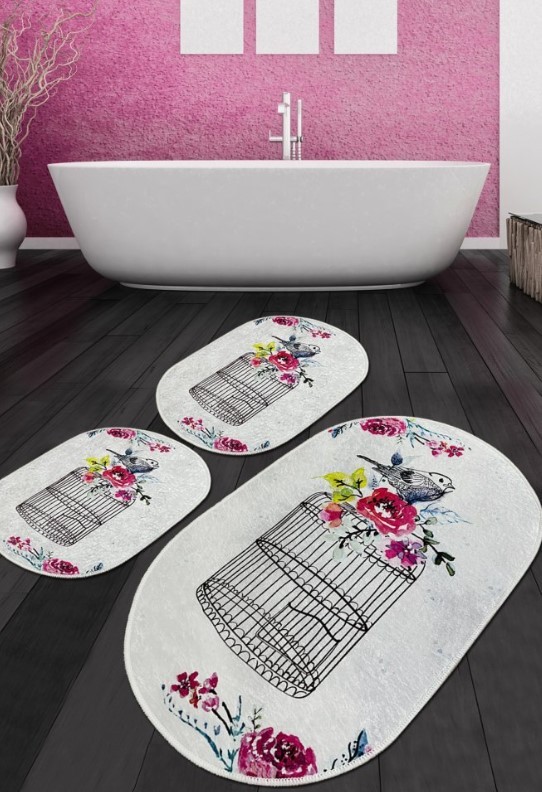 L'Essentiel Maison подлога за бања Кејџ, 3 парчиња, Шарена