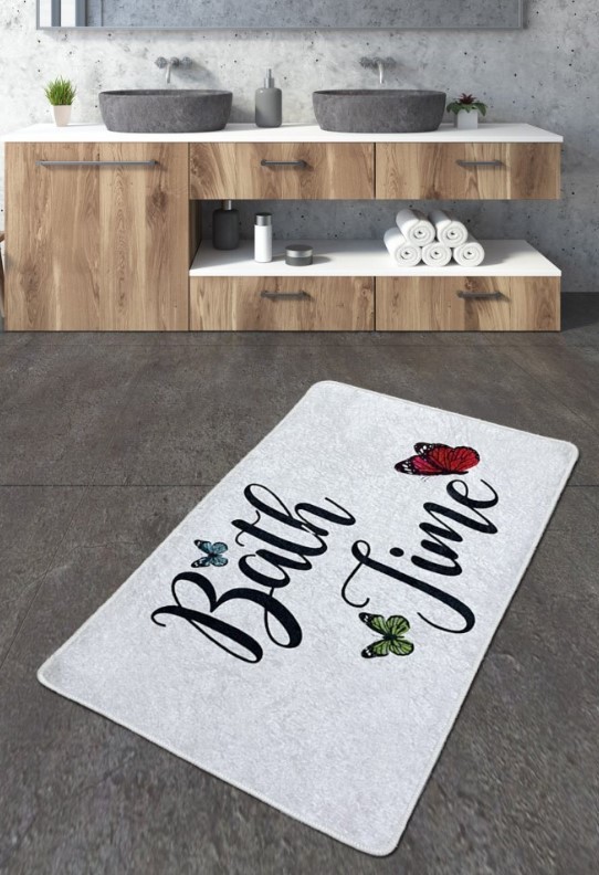 L'essentiel Maison тепих за бања Amalfi Djt, 80x100cm, бел