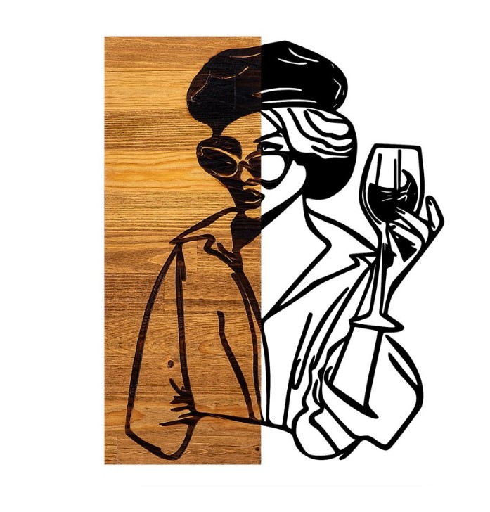 Wallity 899SKL2206 Dzидна декорација Жена 2, 39x50 см