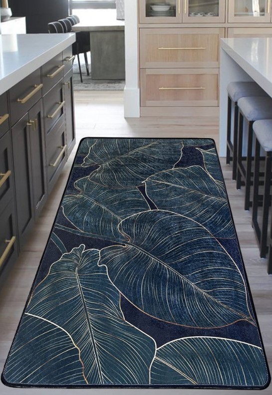 Тепих Conceptum Hypnose зелен, 100x200 см, темно син