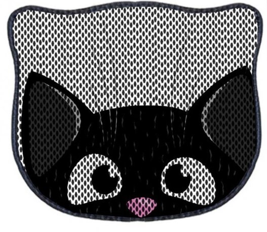 Wallxpert Kdkafa014 Подлога за мачки, 50x40 см, црна