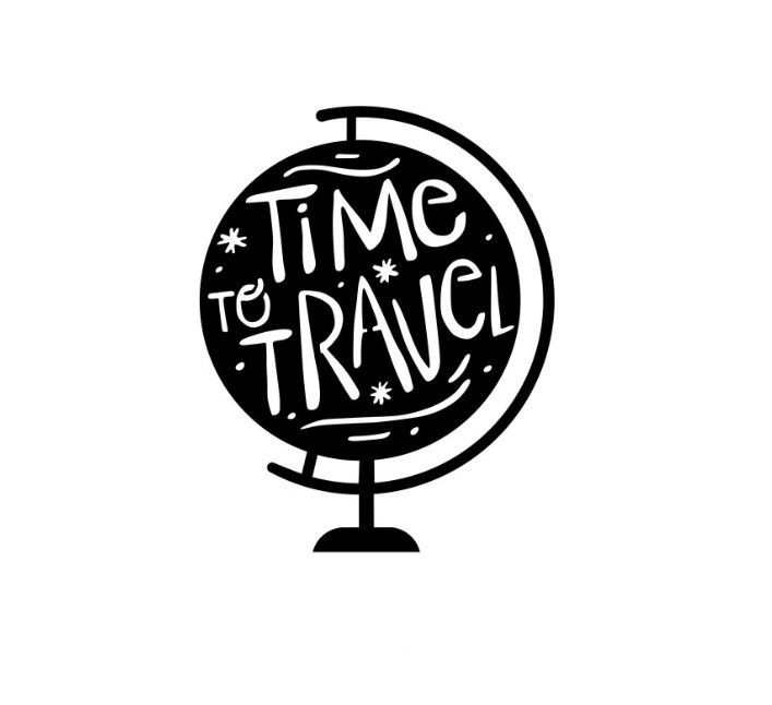 Wallxpert декорација за dzид Time To Travel 457, 55x70cm, црна