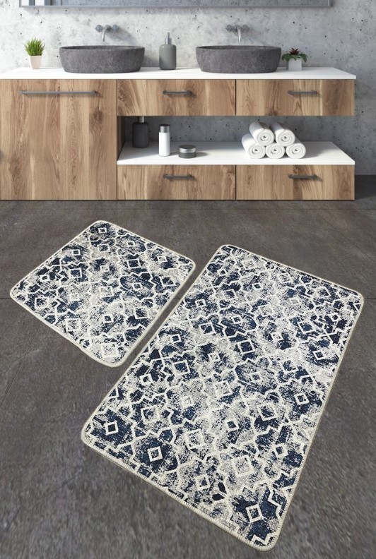 L'essentiel Maison Простирка за бања Maine 103, 2 парчиња, сива боја