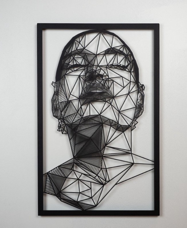 Wallity APT091MS Dzидна декорација Антониета, 45x70 см, црна