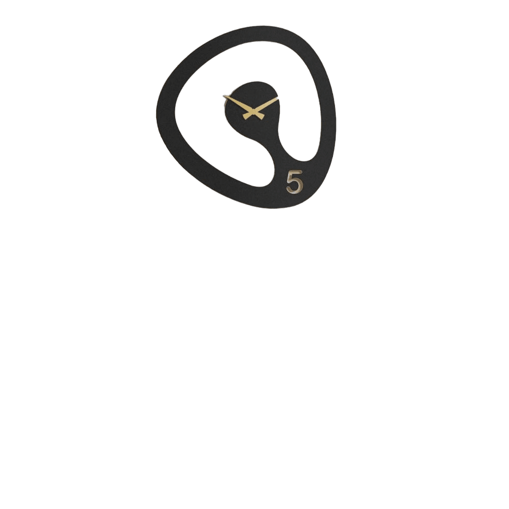 Wallity dzиден часовник Amorph APS104, 44 x 45 см, црн