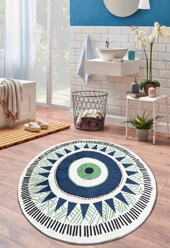 L'essentiel Maison тепих за бања Occhio, 120cm, Шарена