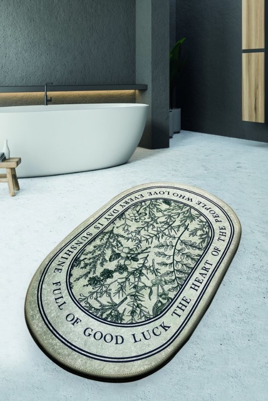 L'essentiel Maison патосница за бања Fullof, 70x120cm, сива