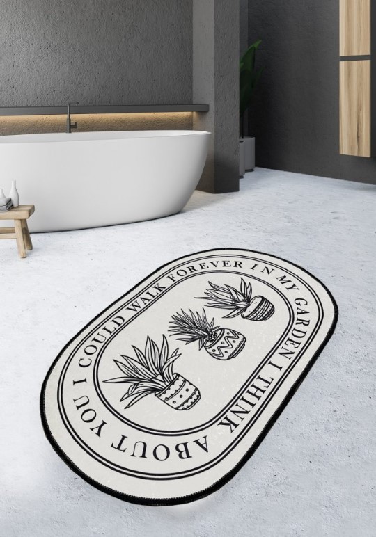 Прошетка за капење L'essentiel Maison, 70x120cm, беж-црна боја