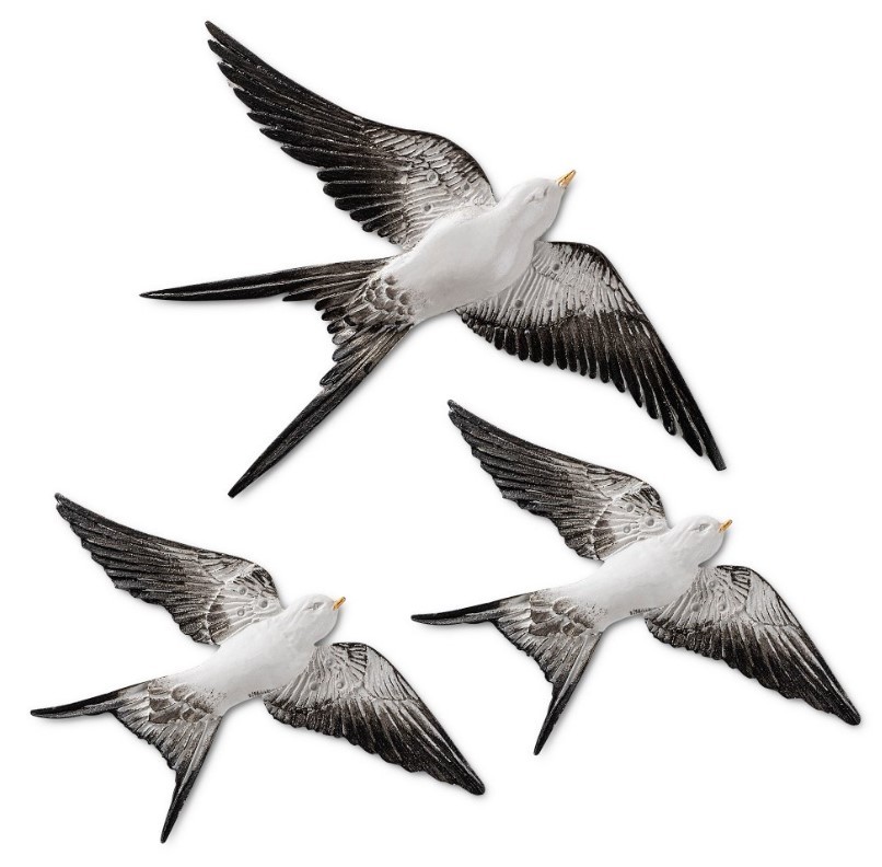 Аберто Дизајн Dzидна декорација Летачка ластовичка 2, 3 парчиња