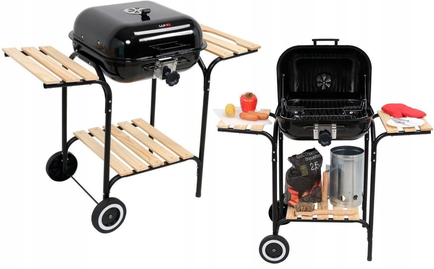 YATO Скара на жар со дрвени полици капак 45x40см 99905 јато