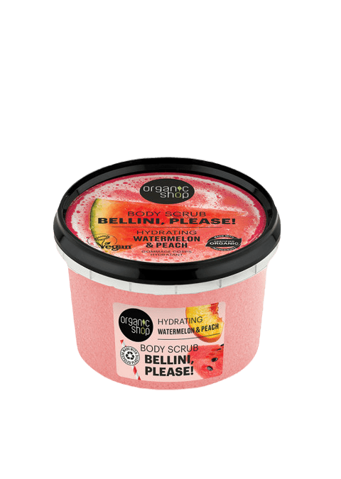 ORGANIC SHOP Bellini Please / Пилинг За Тело Од Лубеница И Праска - 250 Мл.