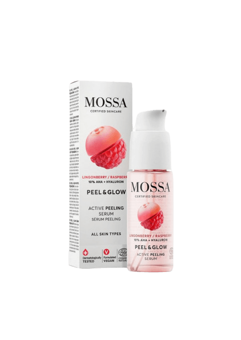 MOSSA Peel & Glow / Пилинг Серум Со 10% Аха Киселина За Лице За Сите Типови На Кожа - 30 Мл.
