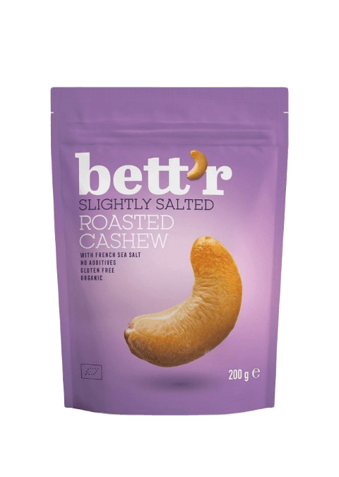 BETTR Органски безглутенски печени индиски ореви со француска морска сол, 200г