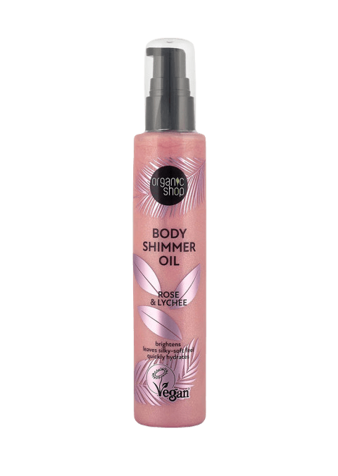 ORGANIC SHOP Масло со светки од роза и јапонска цреша BODY SHIMMER, 100мл