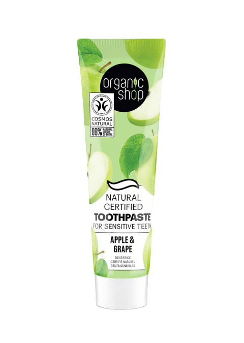 ORGANIC SHOP Паста за заби за сензитивни непца од јаболко и грозје, 100г