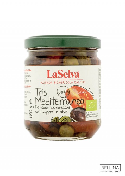 LA SELVA Органски полусушени домати, суви маслинки и каперси во тегла - 180 гр.