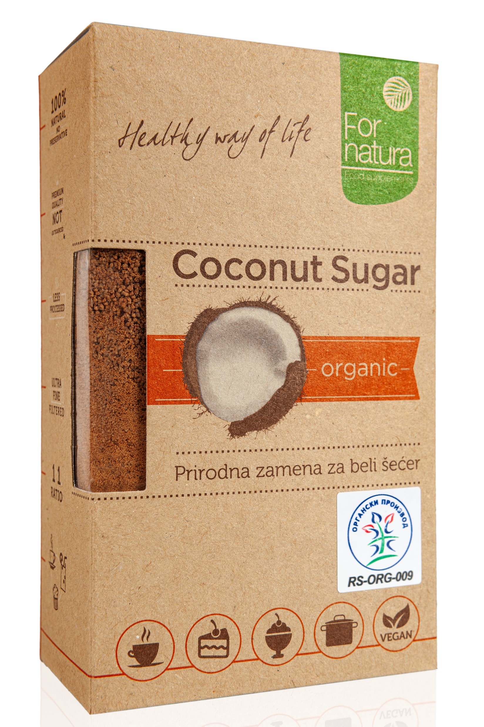 FORNATURA Кокосов шеќер Organic 250