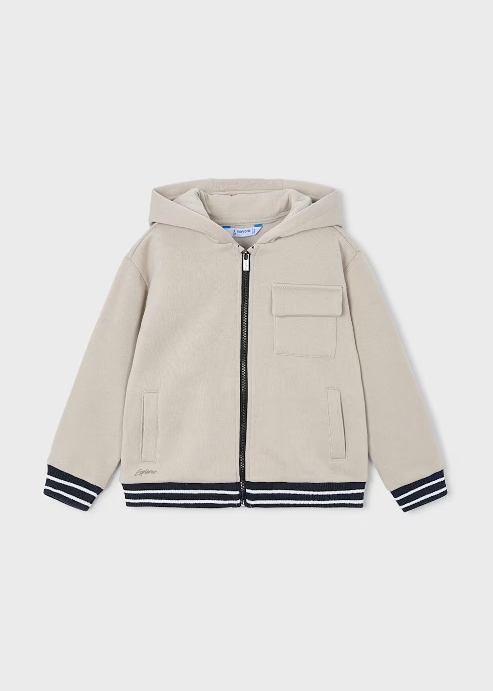 Mayoral Машка дуксерка со патент - Песочна, 5 (110cm)