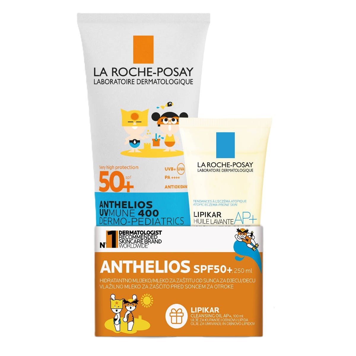 La Roche-Posay Antelios UVMUNE млеко 250 ml + масло Липикар, 100 ml