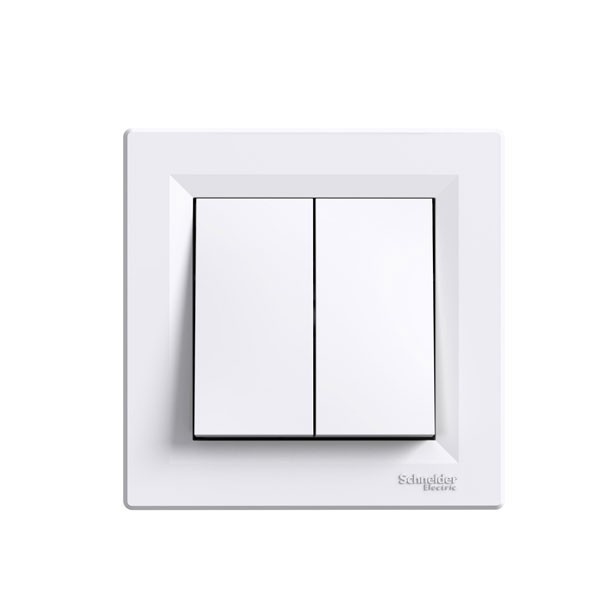 SCHNEIDER Сериски прекинувач asfora бел со рамка