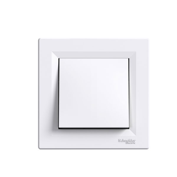 SCHNEIDER Вкрсен прекинувач asfora бел со рамка