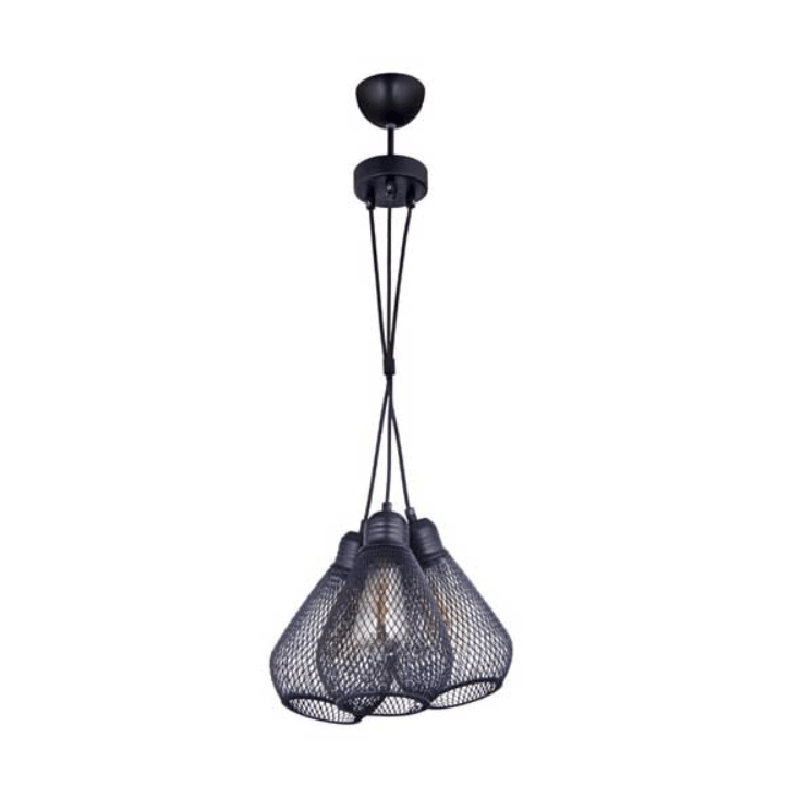 AMPUL Висечка светилка 3xe27 црна-10123