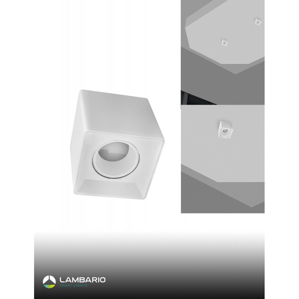 LAMBARIO Надградна светилка max 50w gu5.3 бела