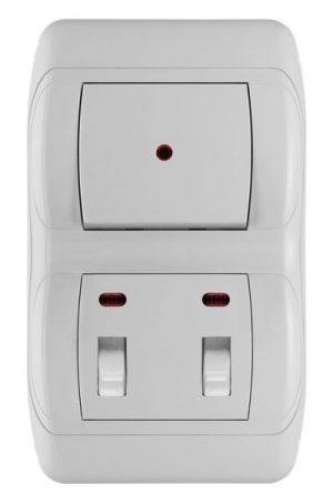 MAJUR Прекинувач трополен 0-1 ројал 15.01.003