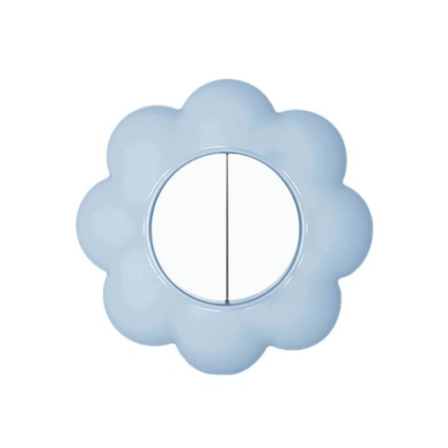 MAJUR Прекинувач сериски хеппи цвет бело-светлосино