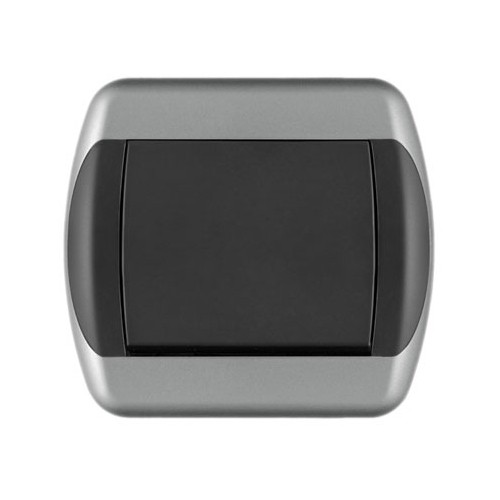 MAJUR Прекинувач обичен црн-сребро 15.72.001 ројал ексклузив