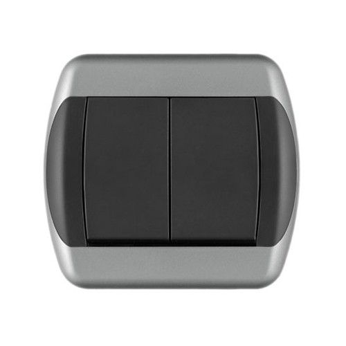 MAJUR Прекинувач серис.црн-сребро 15.72.004 ројал ексклузив