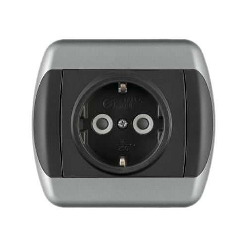 MAJUR Приклучок ii шуко црн-сребро 15.72.052 ројал ексклузив