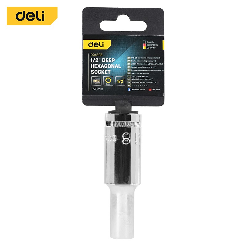 DELI Насаден клуч продолжен 1/2 8мм