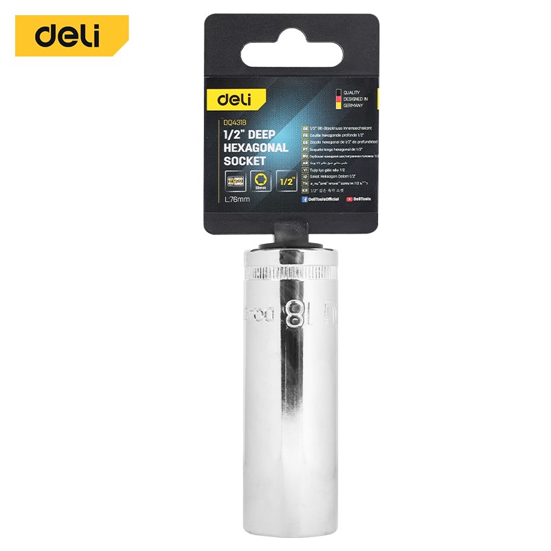 DELI Насаден клуч продолжен 1/2 18мм