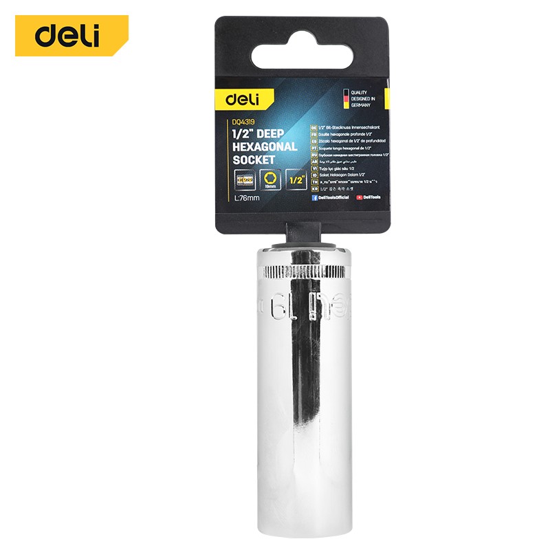 DELI Насаден клуч продолжен 1/2 19мм