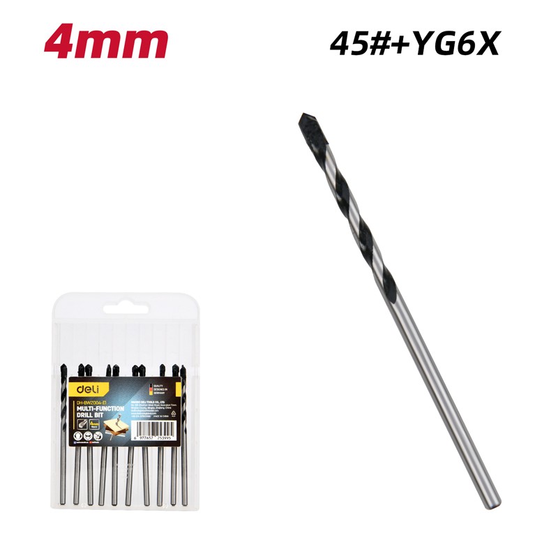 DELI Повеќенаменска бургија 4mm 10пар.