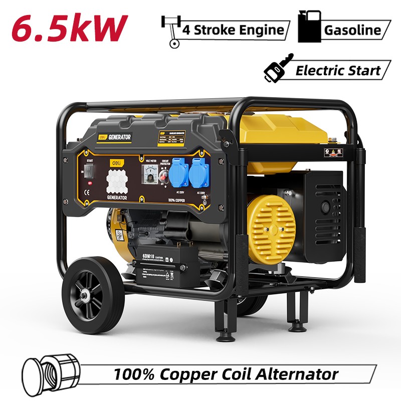 DELI Агрегат на бензин електричен старт 6.5KW