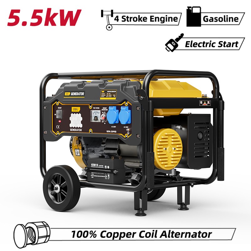 DELI Агрегат на бензин електричен старт 5.5KW