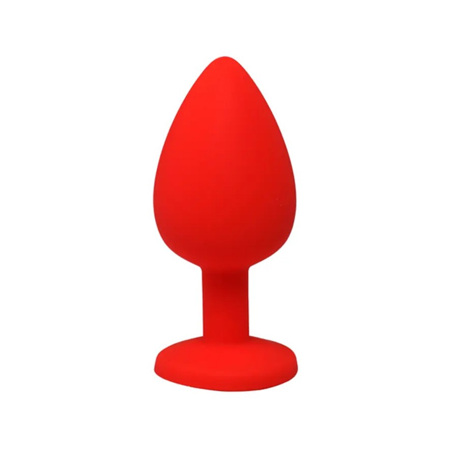 FANTAZIJA Анален дилдо мал црвен силиконски со циркон