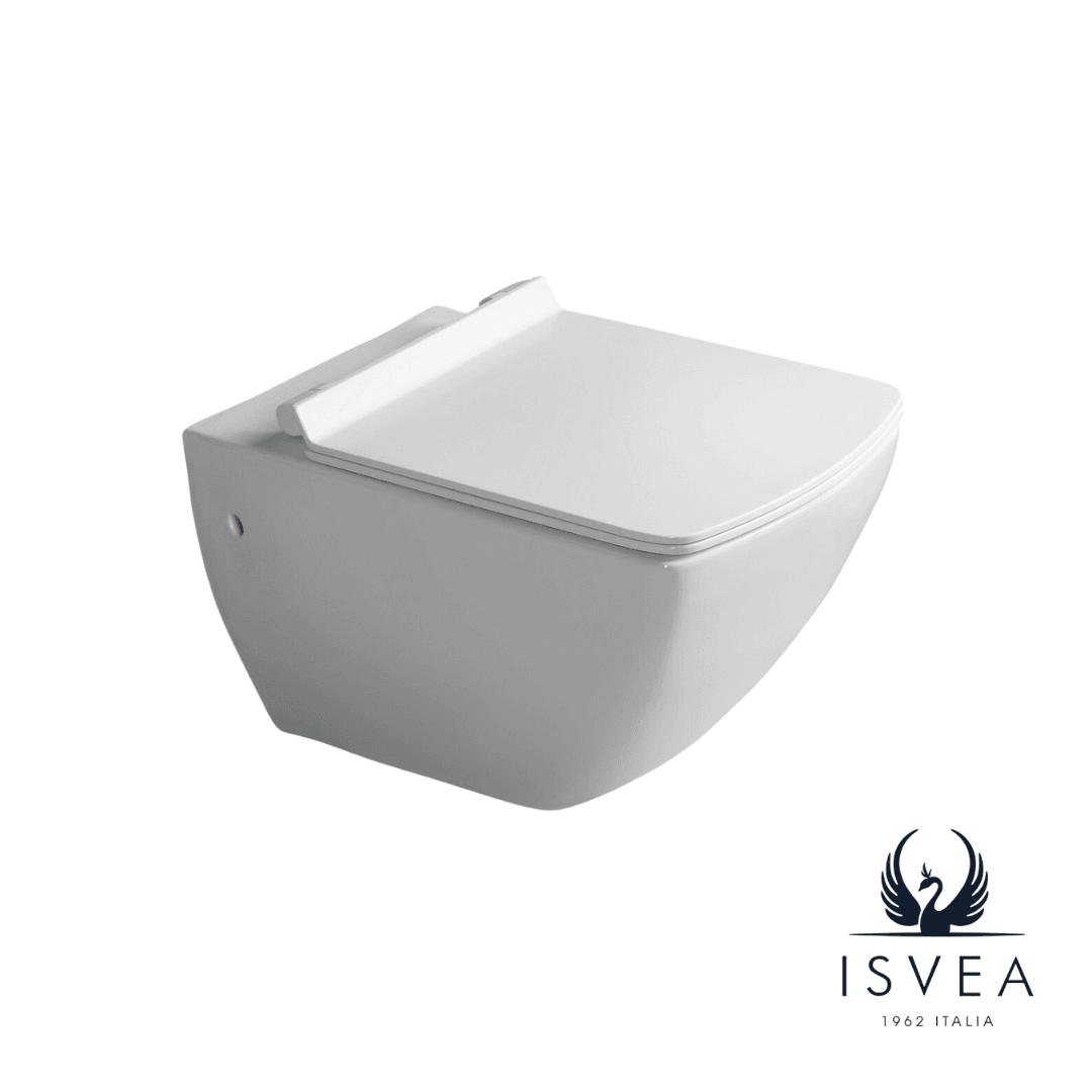 ISVEA ITALIA Purita Rimless Шолја Со Duroplast Даска