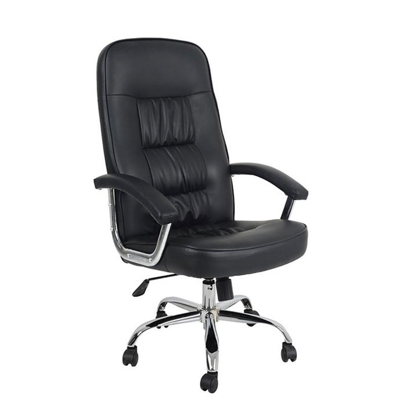 STOLICI.MK Executive Modern Big Стол DELUXE Steel Chrome Black