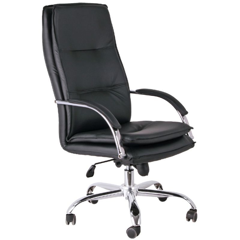 STOLICI.MK Executive Modern Manager Стол DIPLOMAT Челичен хром, Црн