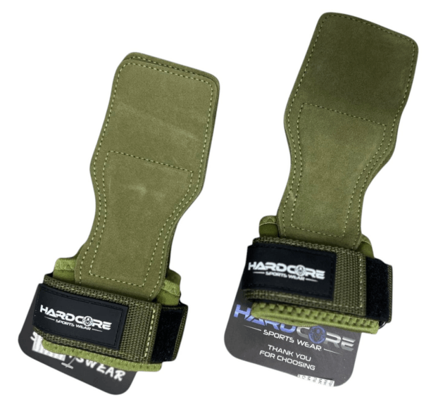 HARDCORE Стегачи за кревање кожни 1-1062 ARMY GREEN