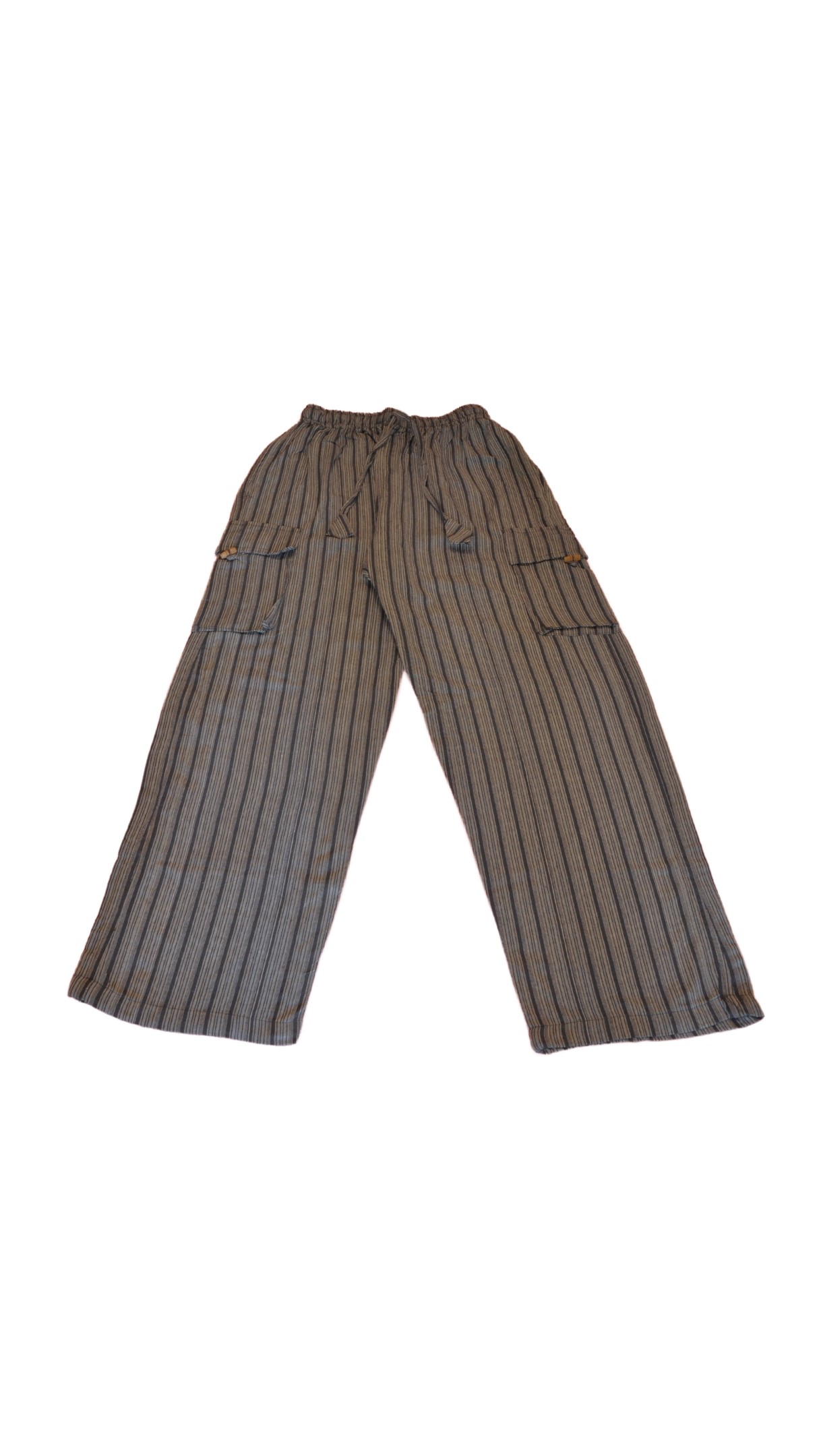 HIPPIE PLANET Пантолони со риги, со џебови - XXL, сива