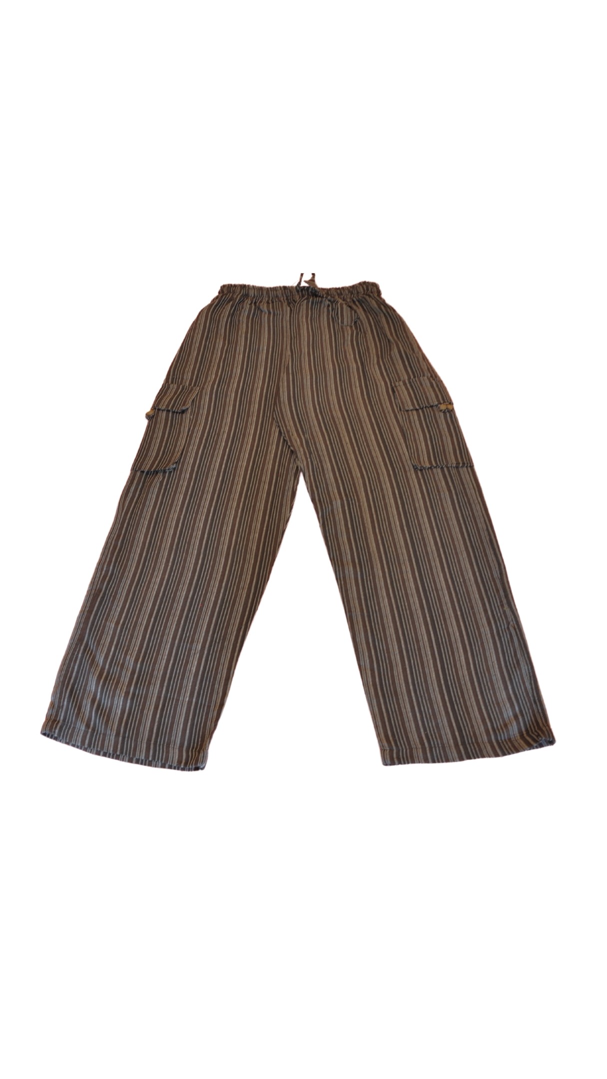 HIPPIE PLANET Пантолони со риги, со џебови - XL, црна