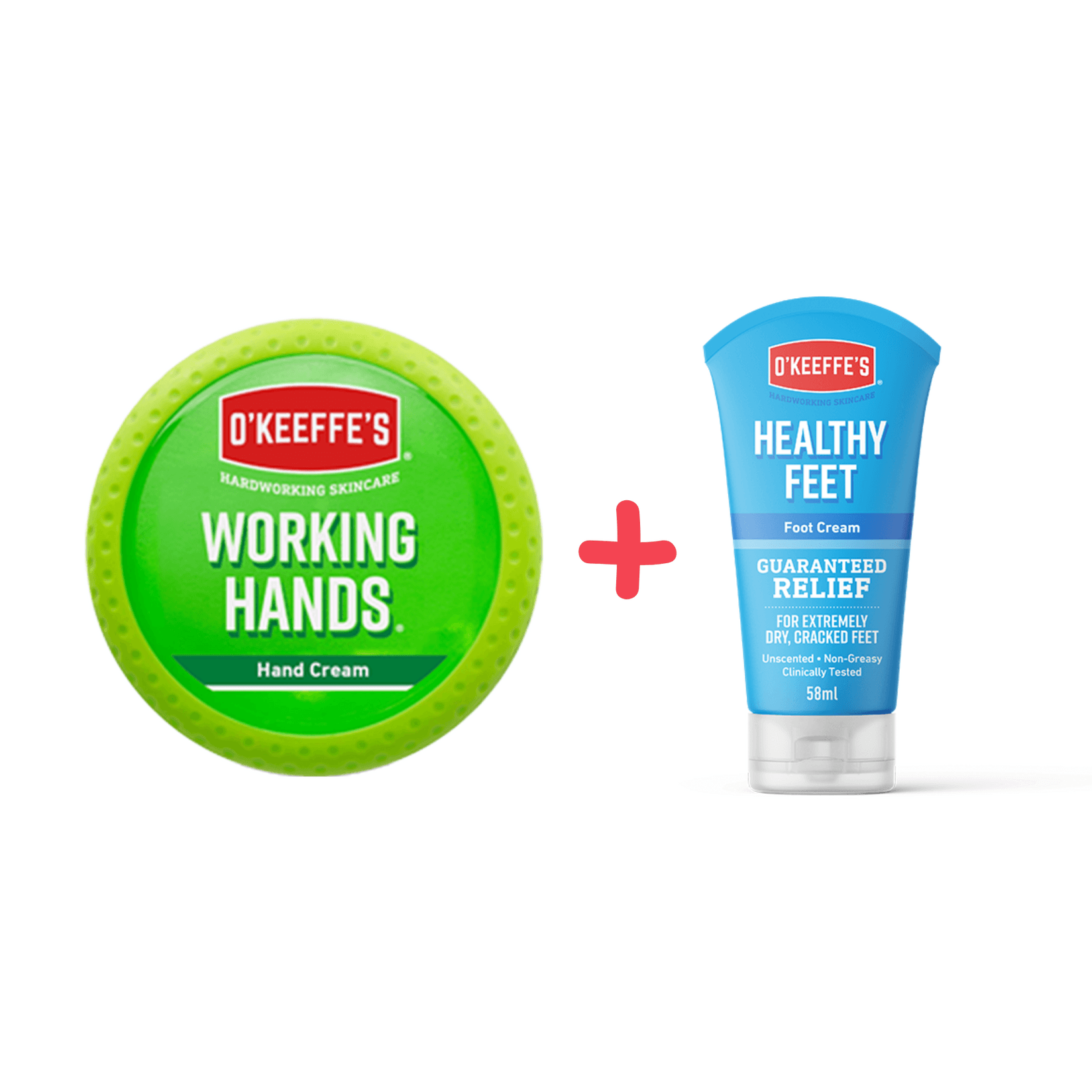 О'Keeffe'S Крема за нозе Healthy Feet 58ml + Крема за раце Working Hands 96g