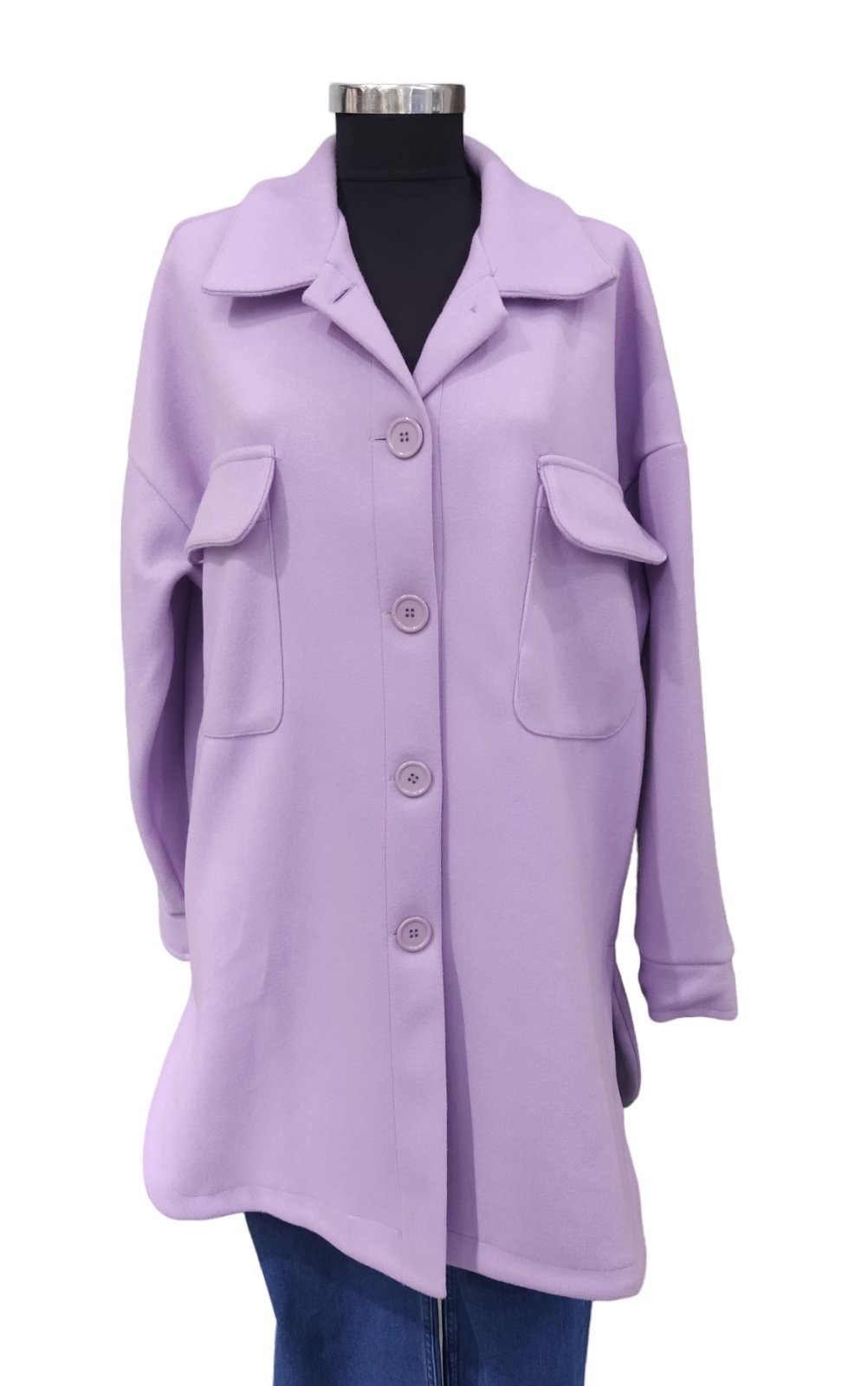 IVERI Јакна виолетова со копчиња мека