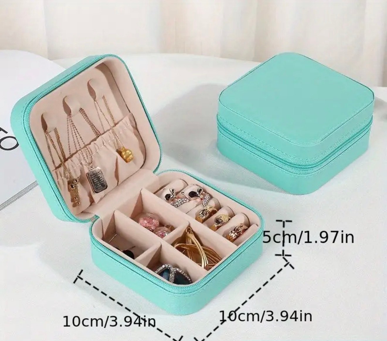 Организер за накит, зелен