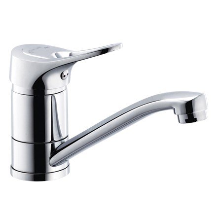 KAS Еднорачна батерија за мијалник со кратка лула NILUFER хром